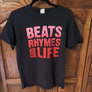 Black and Pink Graphic Kids T-Shirt